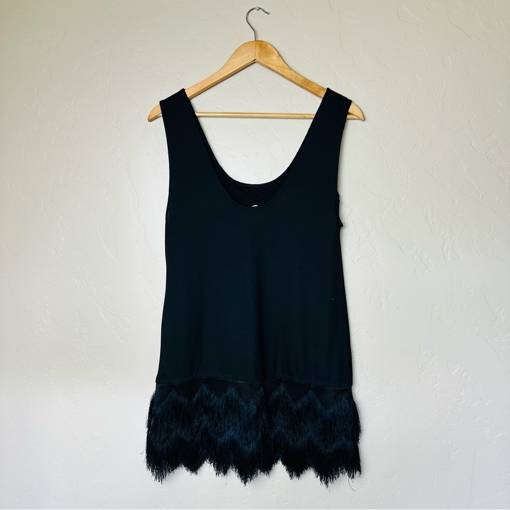 Banana Republic Women’s Black Feather Fringe Mini Skirt and Matching Tunic - Picture 7 of 9